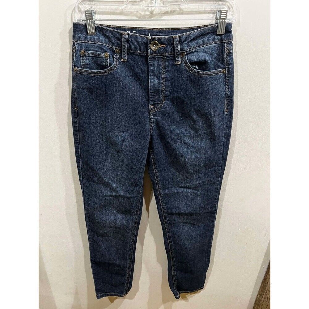 Natural Reflections Jeans Womens 8 Petite Straight Leg Mid Rise Denim Classic